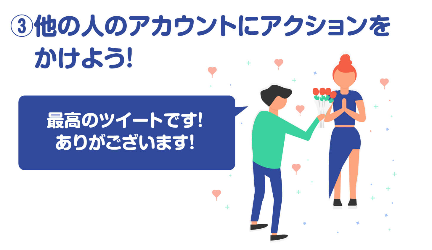 他の人のアカウントにアクションする