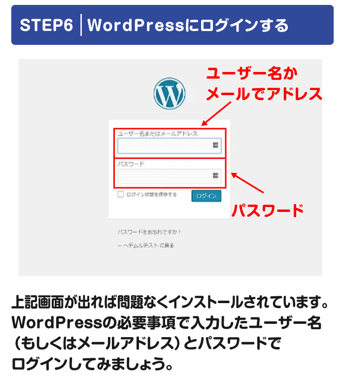 WordPressにログインする