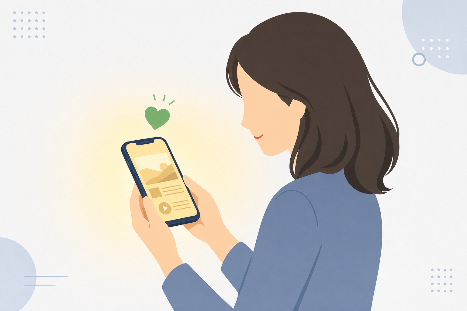 心が動かされた表情の読者イメージ、温かい雰囲気の横顔シーン