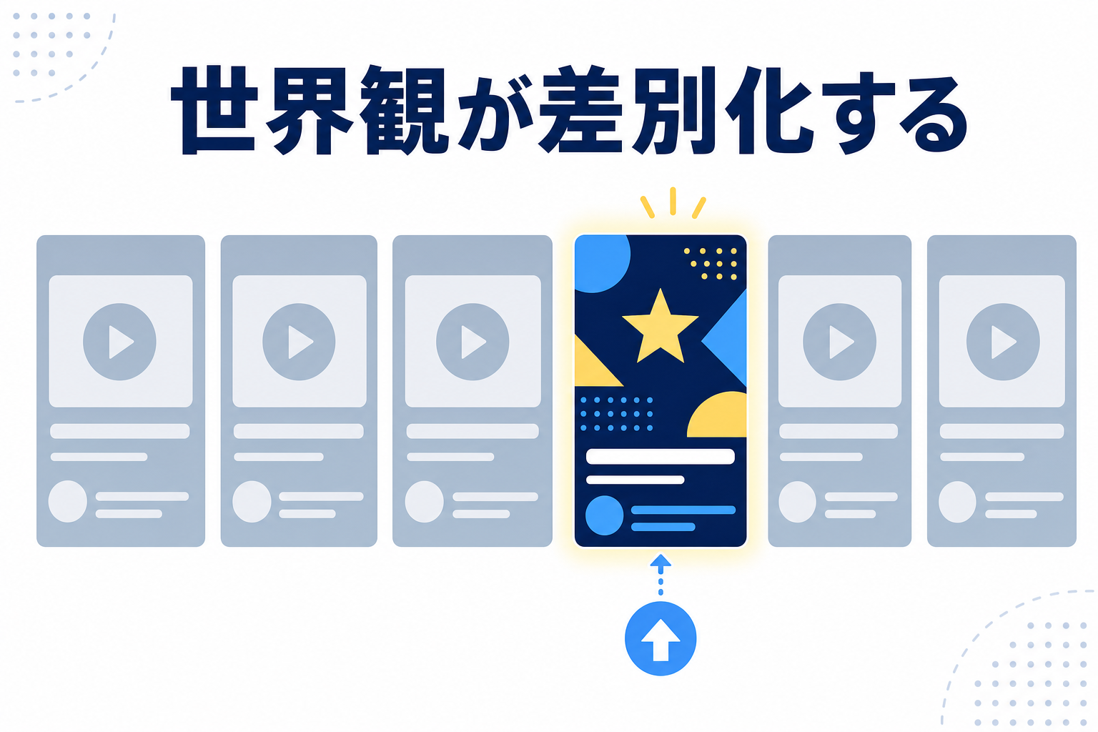 同じジャンルの複数のチャンネルが並ぶ中で、一つだけ独特の世界観を持っているイメージ