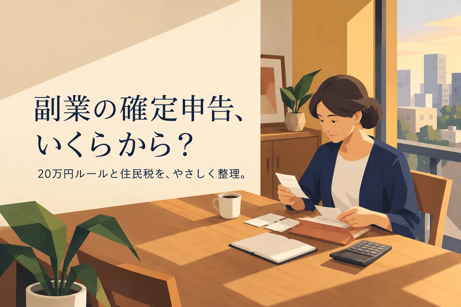 副業の確定申告はいくらから?20万円ルールと住民税をやさしく整理
