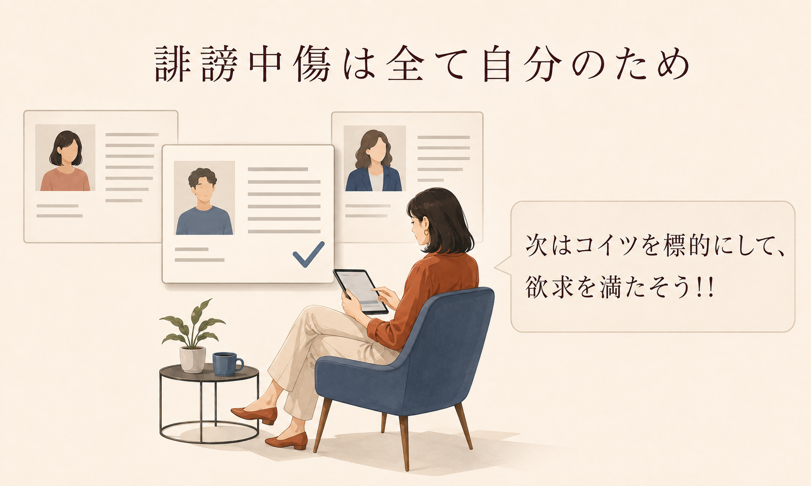 相手を傷つけることを目的にする