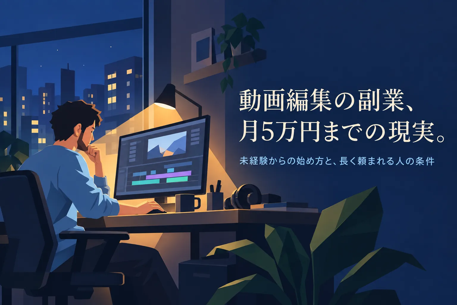 動画編集の副業は稼げる?未経験からの始め方と月5万円までの現実的な道のり