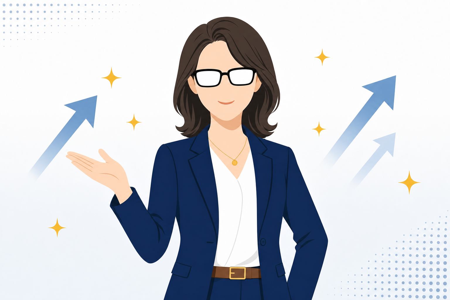 明るく自信に満ちた表情で前を向く女性のイメージ(記事の締めくくりにあたる)