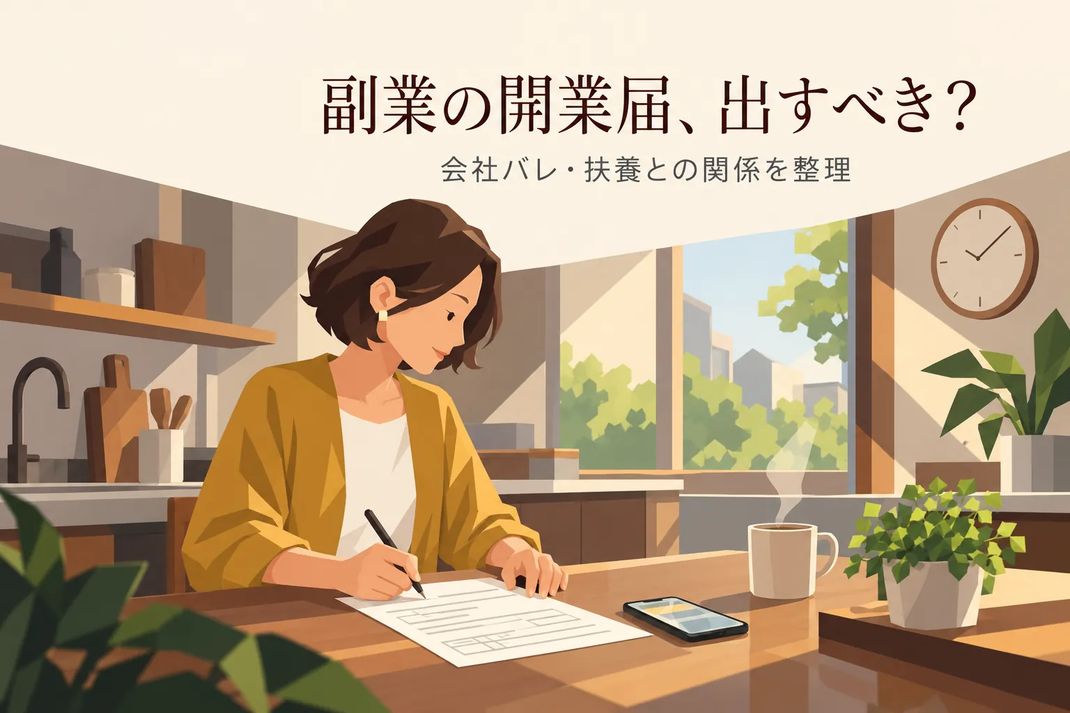 副業の開業届は出すべき？出さない場合との違いと会社バレ・扶養の不安を整理