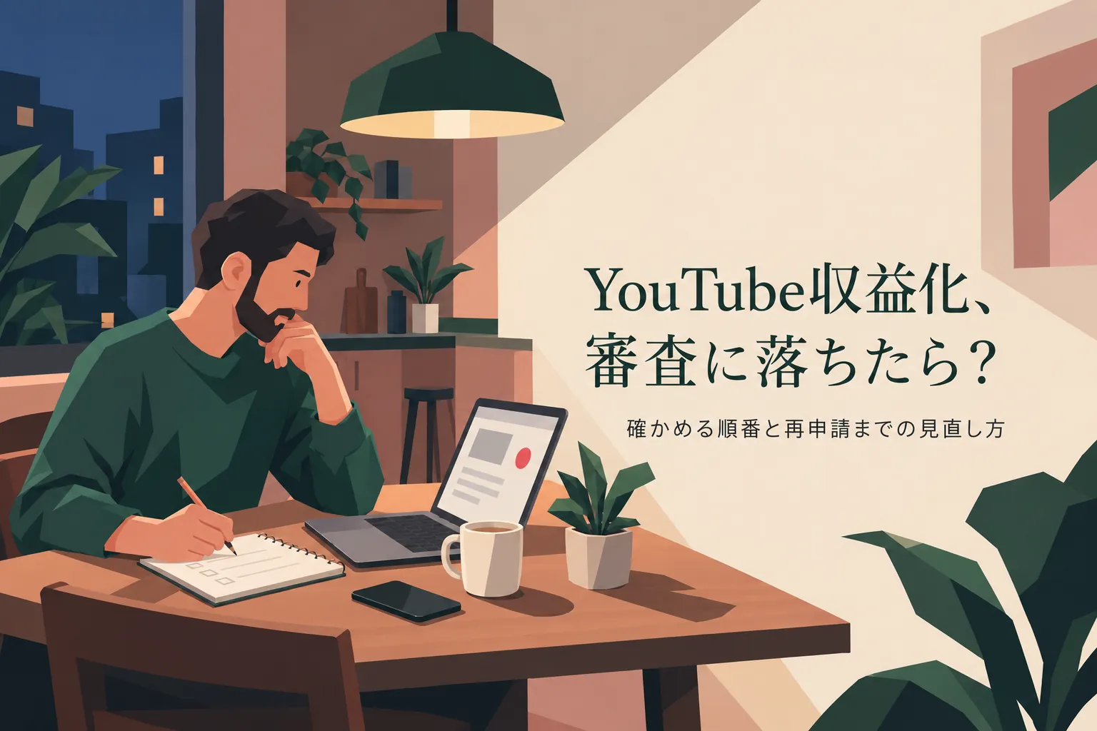 YouTube収益化の審査に落ちたときに確認すること｜理由と再申請までの見直し方